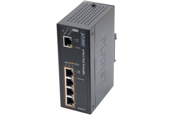 PLANET IPOE-E174 prolongateur réseau Émetteur réseau Bleu 10, 1000, 100 Mbit/s