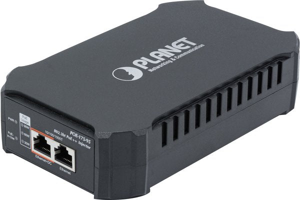 PLANET POE-175-95 séparateur voix-données Noir Connexion Ethernet, supportant l'alimentation via ce port (PoE)