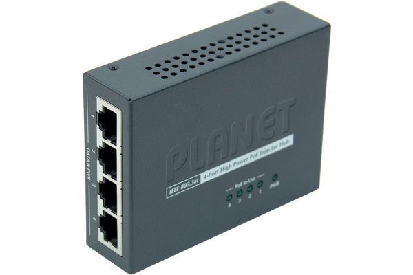 Planet HPOE-460 mini injecteur 4 ports poe 802,3at 120W