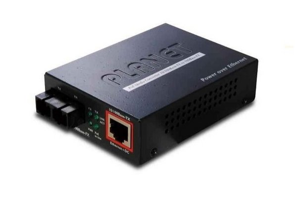 Planet FTP802 CONV. fibre 100FX 2KM - RJ45 Injecteur PoE 15W