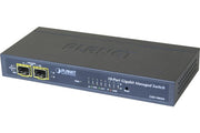 PLANET GSD-1002M commutateur réseau Géré L2/L4 Gigabit Ethernet (10/100/1000) Connexion Ethernet, supportant l'alimentation via ce port (PoE) Bleu