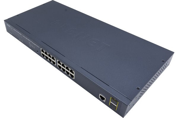 PLANET GS-4210-16T2S commutateur réseau Géré L2/L4 Gigabit Ethernet (10/100/1000) 1U Bleu