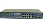 PLANET FGSD-1022VHP commutateur réseau Non-géré L2 Fast Ethernet (10/100) Connexion Ethernet, supportant l'alimentation via ce port (PoE) 1U Bleu