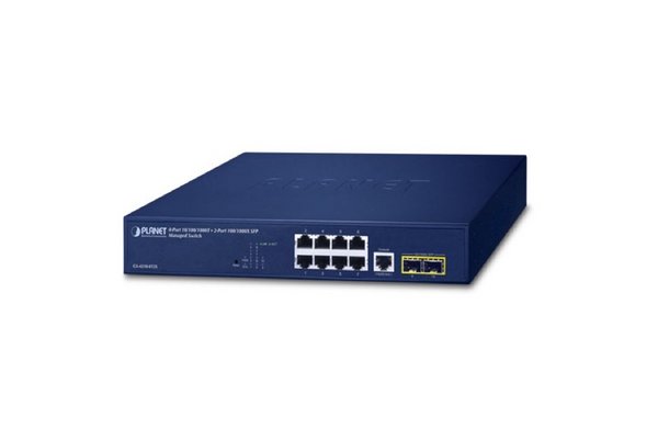 PLANET 10/100/1000T + 2-Port Géré L2/L4 Gigabit Ethernet (10/100/1000) 1U Bleu
