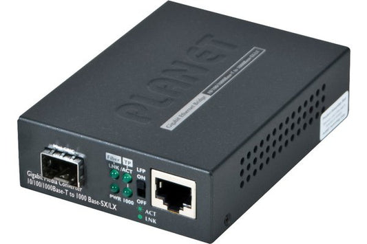 PLANET GT805A convertisseur de support réseau 1000 Mbit/s Multimode Noir