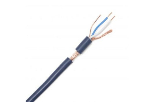 TESCA Cable Microphone numérique guipage 2 x 0,22mm²  Diametre 6 mm gaine bleu
