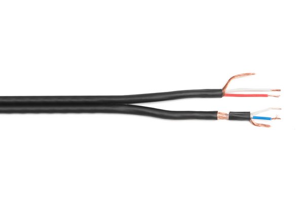 TESCA TWINYCable Microphone numérique stéréo guipage 2 x 2 x 0,22mm² gaine noire