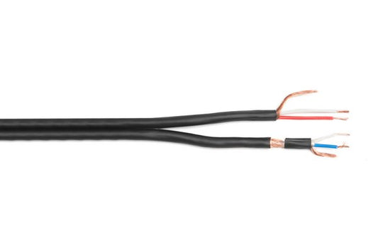 TESCA TWINYCable Microphone numérique stéréo guipage 2 x 2 x 0,22mm² gaine noire