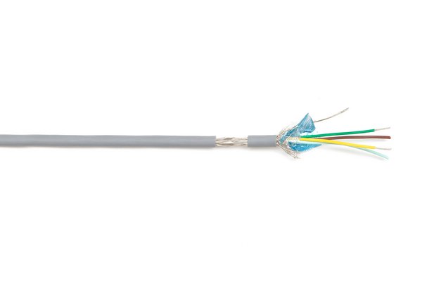 TESCA Cable multiconducteurs blindé alu + tresse 4 x 0,22mm² gaine grise
