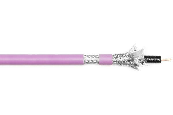 TESCA Cable coaxial 75 Ohms 1,15/5,10 diam ext. 7 mm gaine Violette LSZH