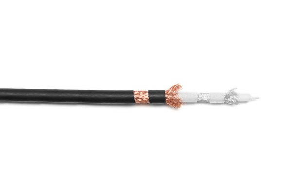 TESCA Cable double tresse diam ext. 8,5 mm gaine noire