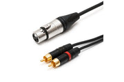 TESCA Cordon AMAZONE en XLR 3 femelle / 2 RCA male NEUTRIK de 20m