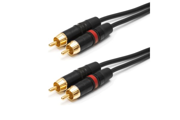 TESCA Cordon AMAZONE 2 RCA male / 2 RCA male NEUTRIK de 20m