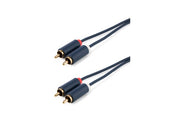 TESCA Cordon moulé HQ awg24 gaine souple 2 RCA males / males de 5m
