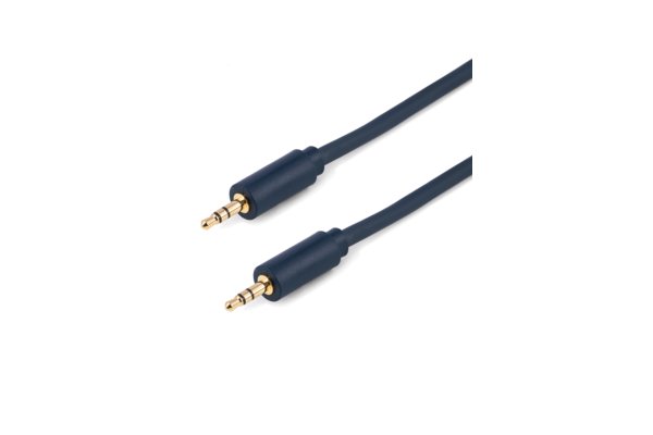 TESCA Cordon moulé HQ awg24 gaine souple jack 3,5 stéréo male / male de 3m