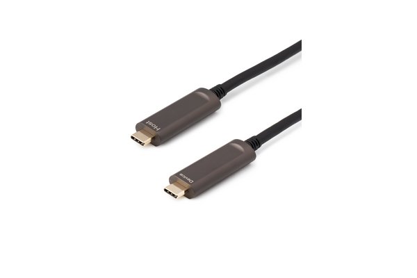 TESCA Cordon fibré USB 3.2 10Gb/s data+vidéo+power (60W) type C male / male 5m