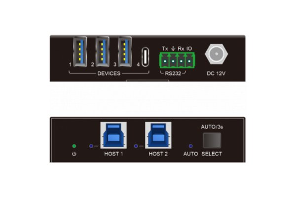 ALTIMIUM Sélecteur USB3 Gen2 ( 2 ports Host USB-B , 3 ports USB-A & 1