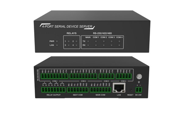 ALTIMIUM Extension Port Série Réseau 4 ports 4 Relais de contrôle sur RS-232/IP