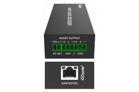 ALTIMIUM ALT-D2AUD - Décodeur DANTE Audio Analogique 2 canaux avec PoE