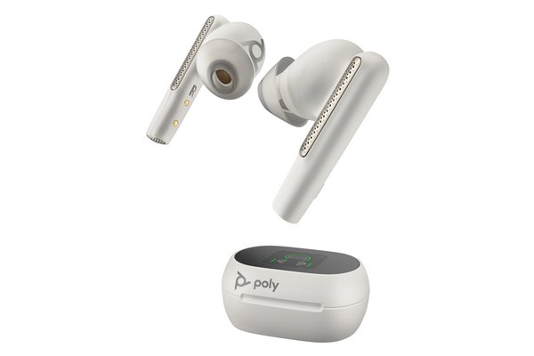 POLY Voyager Free 60+ UC écouteur+boite tactile Blanc USB-A