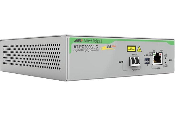 Convert.Media/Switch, 1x1000Ba seSX/LC vers 1x1000baseTX POE