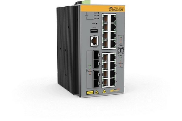Switch.Indus IP30 L3,16x10/100 /1000TX PoE+, 4xSFP (-40°+75°
