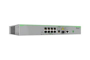 ALLIED 8x 10/100T ports and 1x combo ports 100/1000X SFP or 10/100/1000T Copper Fixed AC power supply EU Power Cord