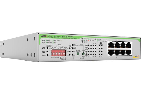 Switch P&P 8x10/100/1000TX PoE +,Alim interne,Desktop/Rack