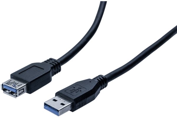 Rallonge éco USB  3.0 type A / A noire - 0,5 m