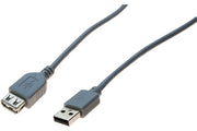 Rallonge USB 2.0 grise - 3,0 M