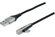 CORDON Type A -Type C  USB2.0 LED 60 W coudé -2m