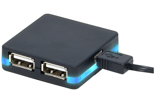 Hub USB 2.0 HighSpeed - 4 ports + LED