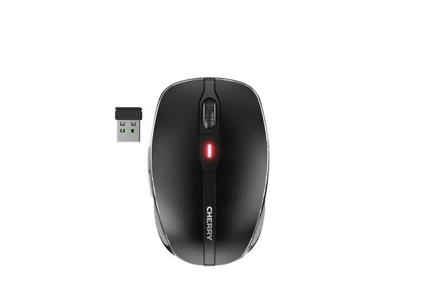 CHERRY Souris MW 8C ADVANCED sans fil USB & Bluetooth noire/argent rechargeable