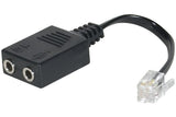 DEXLAN RJ2Jack Adaptateur Tel. pour Casque multimédia