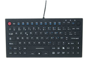 Clavier /Souris compact en silicone rigide étanche USB noir
