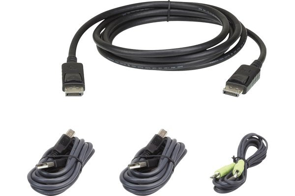ATEN 2L-7D03UDPX4 câble kvm Noir