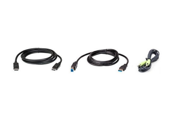 ATEN 2L-7D02UDPX3 Kit de câbles KVM DisplayPort USB-A audio 1.80 m