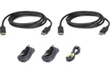 ATEN 2L-7D02UDPX5 CABLE KVM Dual DisplayPort USB audio - 1,8m