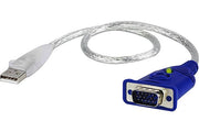 ATEN Émulateur EDID VGA - 0,35 m - USB Type-A - VGA (D-Sub) - Mâle - Mâle - Droit