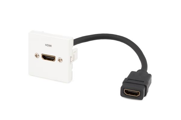 PLASTRON LEGRAND HDMI USINAGE VERTICAL 2.0 FEMELLE VERS HDMI - 0.20m