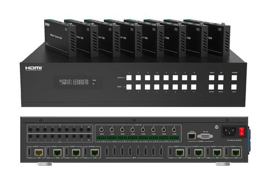 ALTIMIUM - Matrice HDMI HDBaseT 8x8-4K@60Hz-18Gbps (Avec récepteurs)
