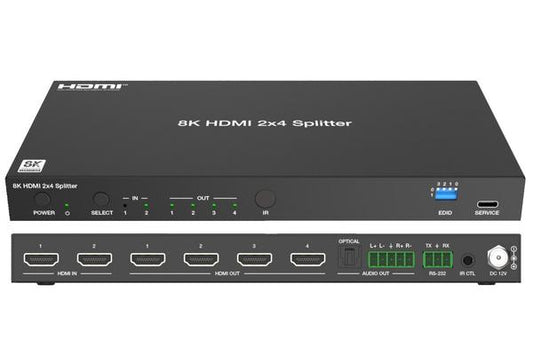 ALTIMIUM - Sélecteur/Distributeur HDMI 2x4-4K@120HZ-HDMI2.1-RS-232