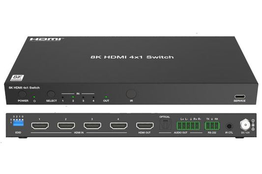 ALTIMIUM - Sélecteur HDMI 4x1, 8K@60Hz-ARC-48Gbps-Auto switch-RS-232