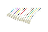 Lot de pigtails OM1 62,5/125 SC-UPC 900µm 12 couleurs 2m