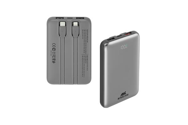 Powerbank 10000mAh 30W QC&PD Cables Lighntning + Type-C