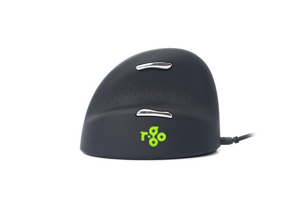 R-GO TOOL Souris HE Break, gaucher, filaire, M noire