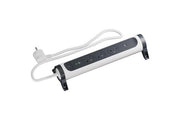 Multiprise-bloc rotatif 3x2P+T 16A+2xUSB C 4A - B/N