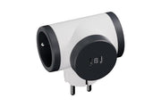 Fiche multiprise 2x 2 P+T latérales rotatives 16A 230V-3680W