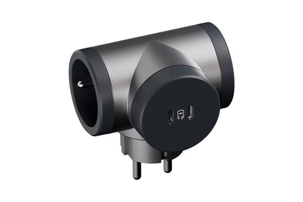 Fiche multiprise 2 x 2 P+T latérales rotatives 16A 230V-3680