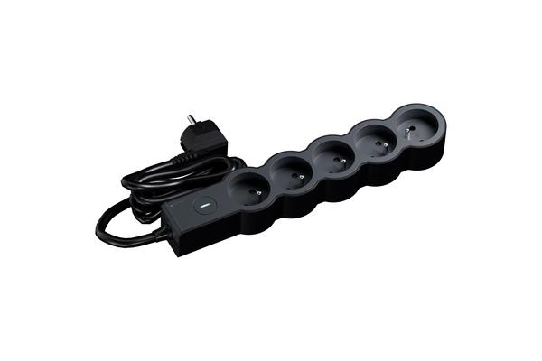 Multiprise 5x2P+T 16A 230V-3680W inter ON/OFF - cordon 3m -